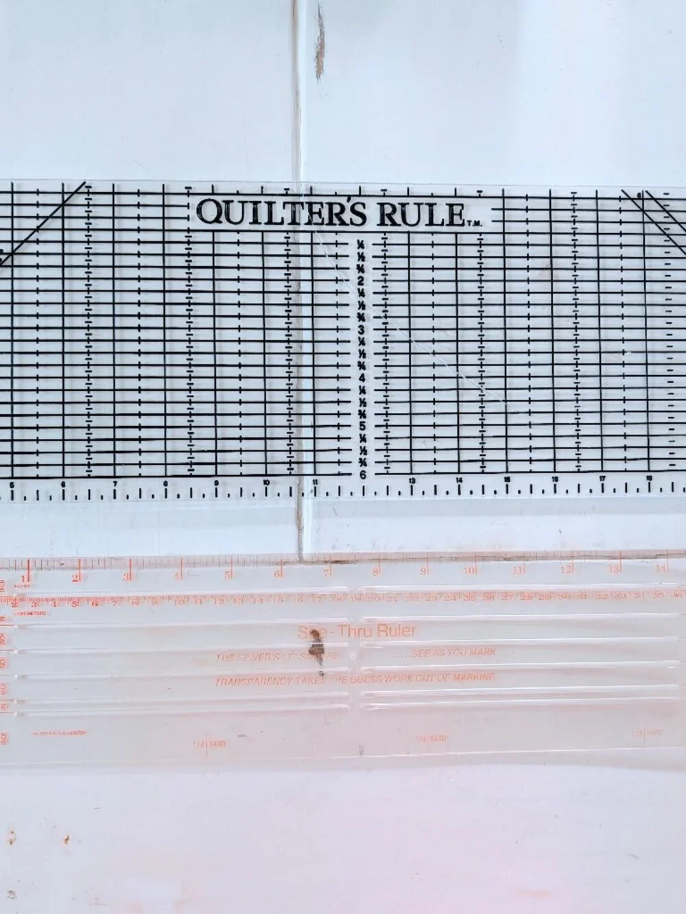 Lot of 2 VTG Quilting Rulers Betty Gall Quilters Rule Template & Sewers T Square